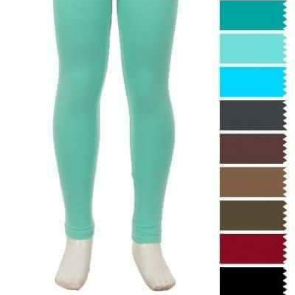 Kids Size Solid Khaki Leggings